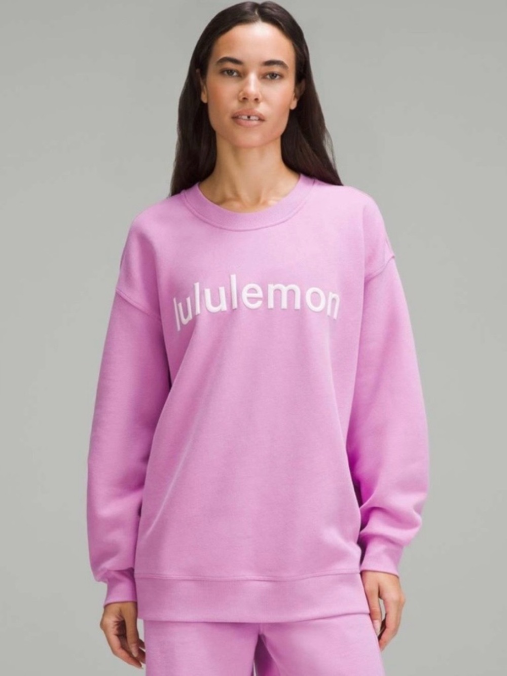 lululemon athletica Perfectly Oversized Crew *Fleece in Dahlia Mauve